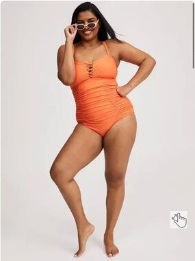 Torrid Slim Fix Lattice One-Piece Swimsuit